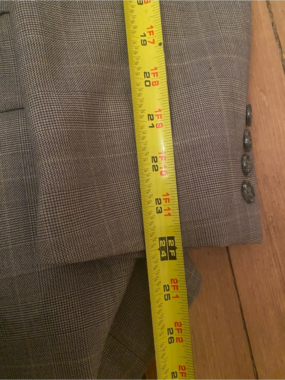 Classic Double-Breasted Men's Suit Blazer and Trousers - Gray 41/42R